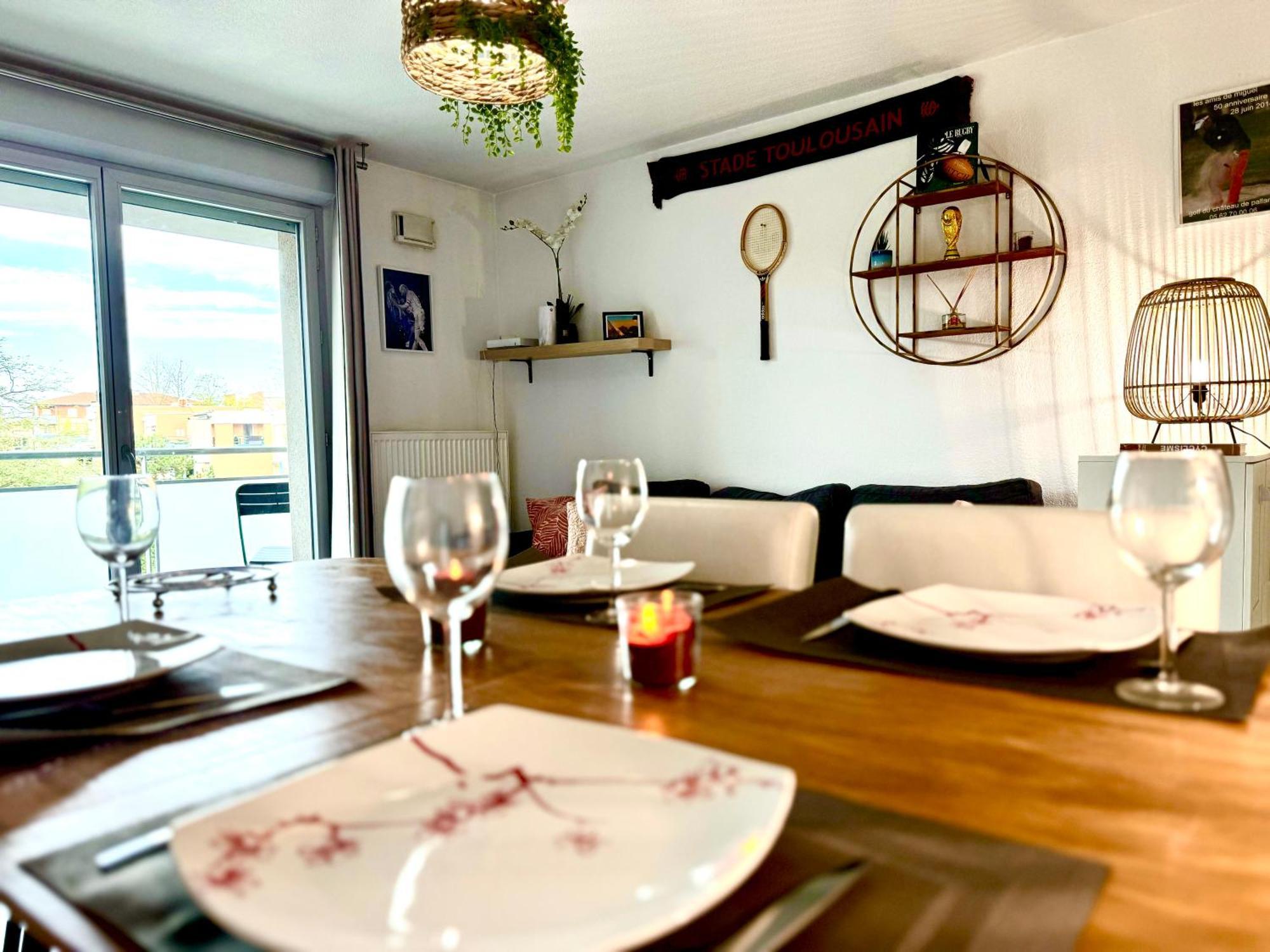 Bel Appartement T3 De 60M2 Avec Parking, Terrasse, Proche Du Metro Et Du Periph Toulouse Buitenkant foto